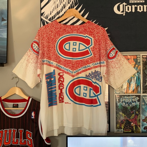 Vintage Montreal Canadians AOP T-shirt - Picture 1 of 6
